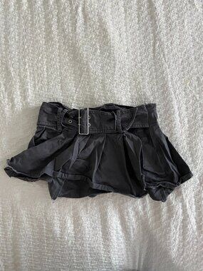 BDG Urban Outfitters Grey Pleated Belted Micro Mini Skirt